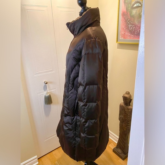 NWOT 🤎  Marc NewYork down filled long puffer coat in a dark plum colored - Picture 8 of 12
